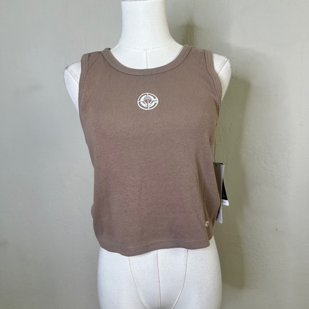Los Angeles Clippers 47 Brand Tank Top Womens Size Large Brown Ribbed Crop New